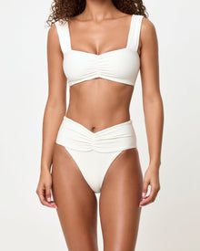 Eco Chic Repreve® Marlee Bikini Top | Cream