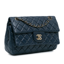Chanel | Pre-Owned CC Quilted Lambskin Double Flap | Blue/Navy