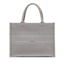 Dior Pre-Owned Medium Cannage Embroidered Book Tote | Women | Gray