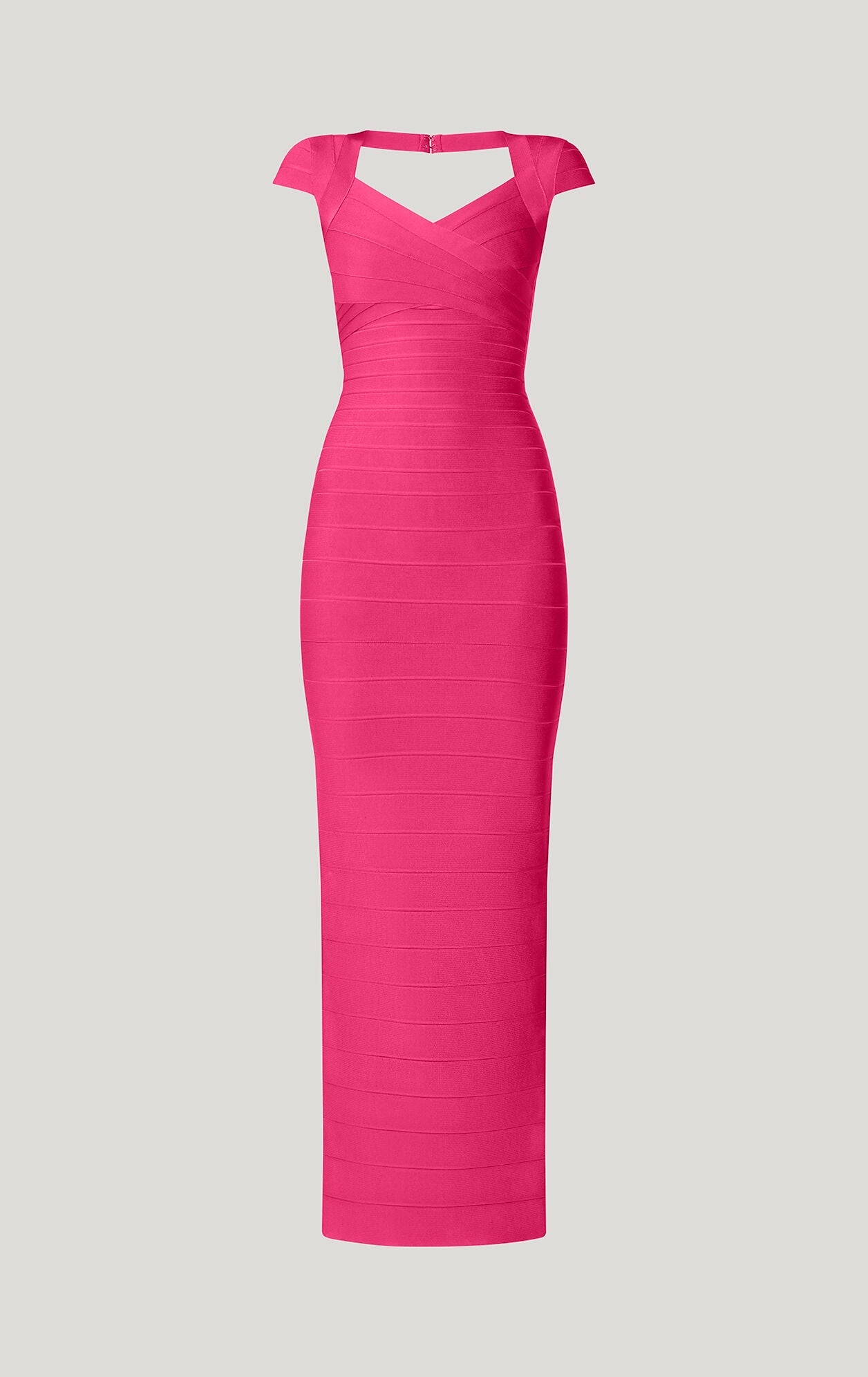 Cap Sleeve Sweetheart Gown | Hot Pink