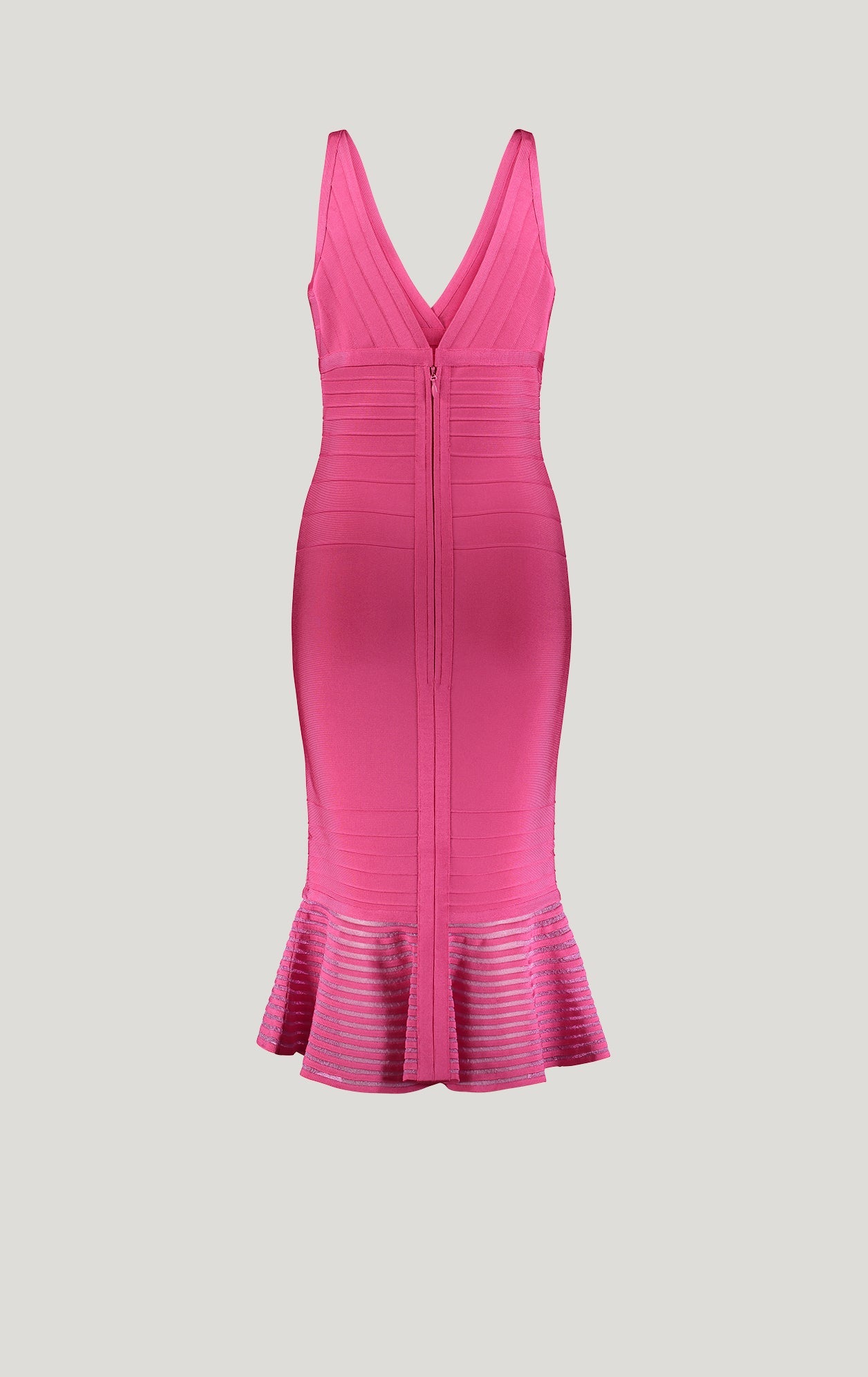 Bandage Peplum Dress | Hot Pink