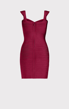 Sweetheart Banded Mini Dress | Raspberry