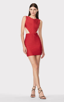 Cut Out Open Back Mini Dress | Lipstick Red