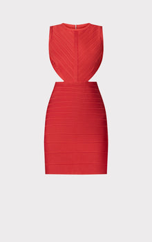 Cut Out Open Back Mini Dress | Lipstick Red