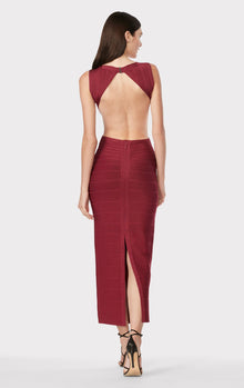 Cut Out Open Back Gown | Raspberry