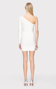 Asymmetrical Mini Dress | Alabaster