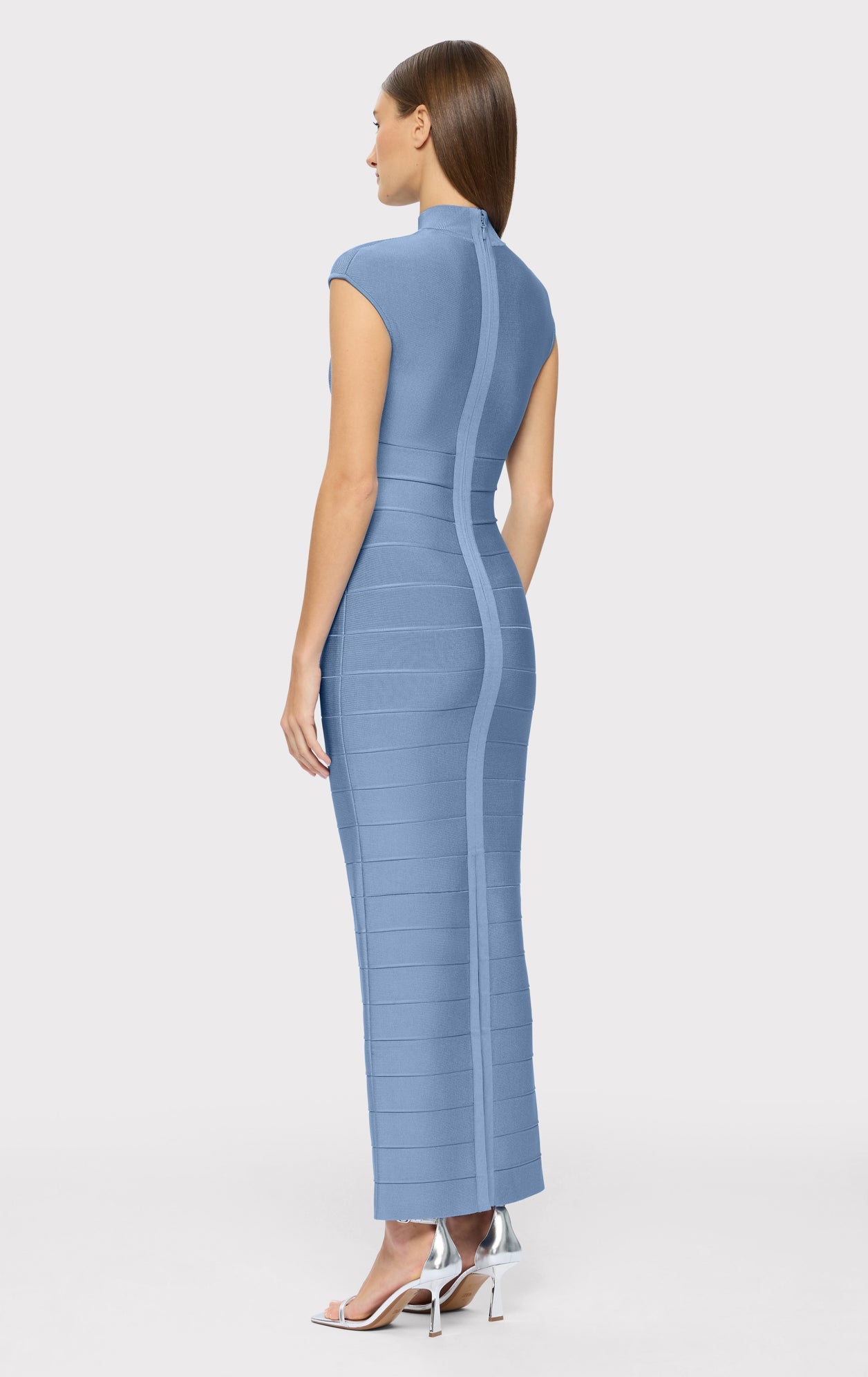 Cap Sleeve Cut-Out Gown | True Blue