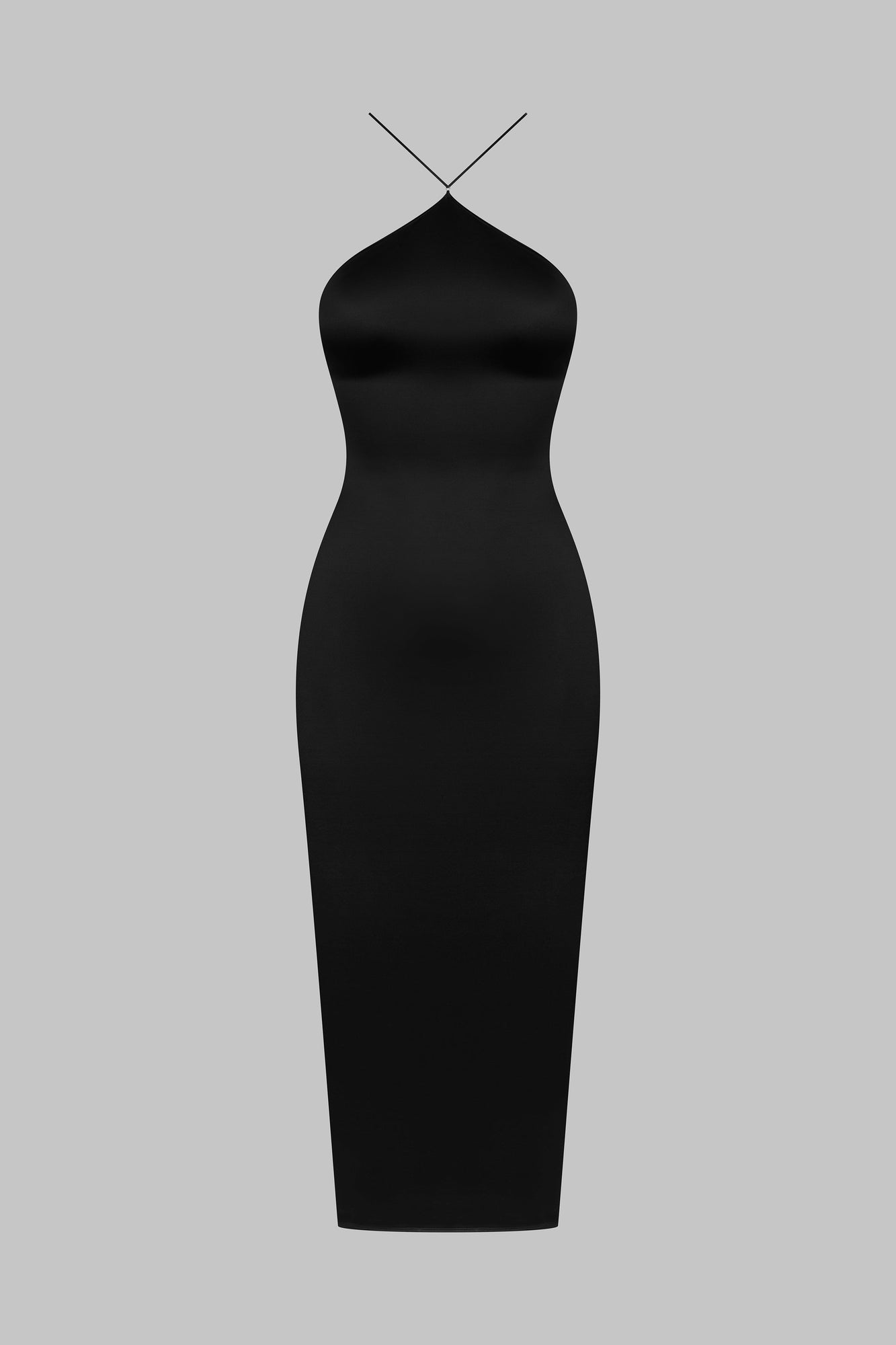 Open Back Midi Dress - French Kiss | Black