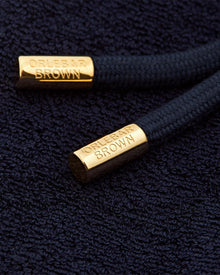 Afador Towelling Navy Classic Fit Double-Faced Towelling Sweat Shorts | Navy