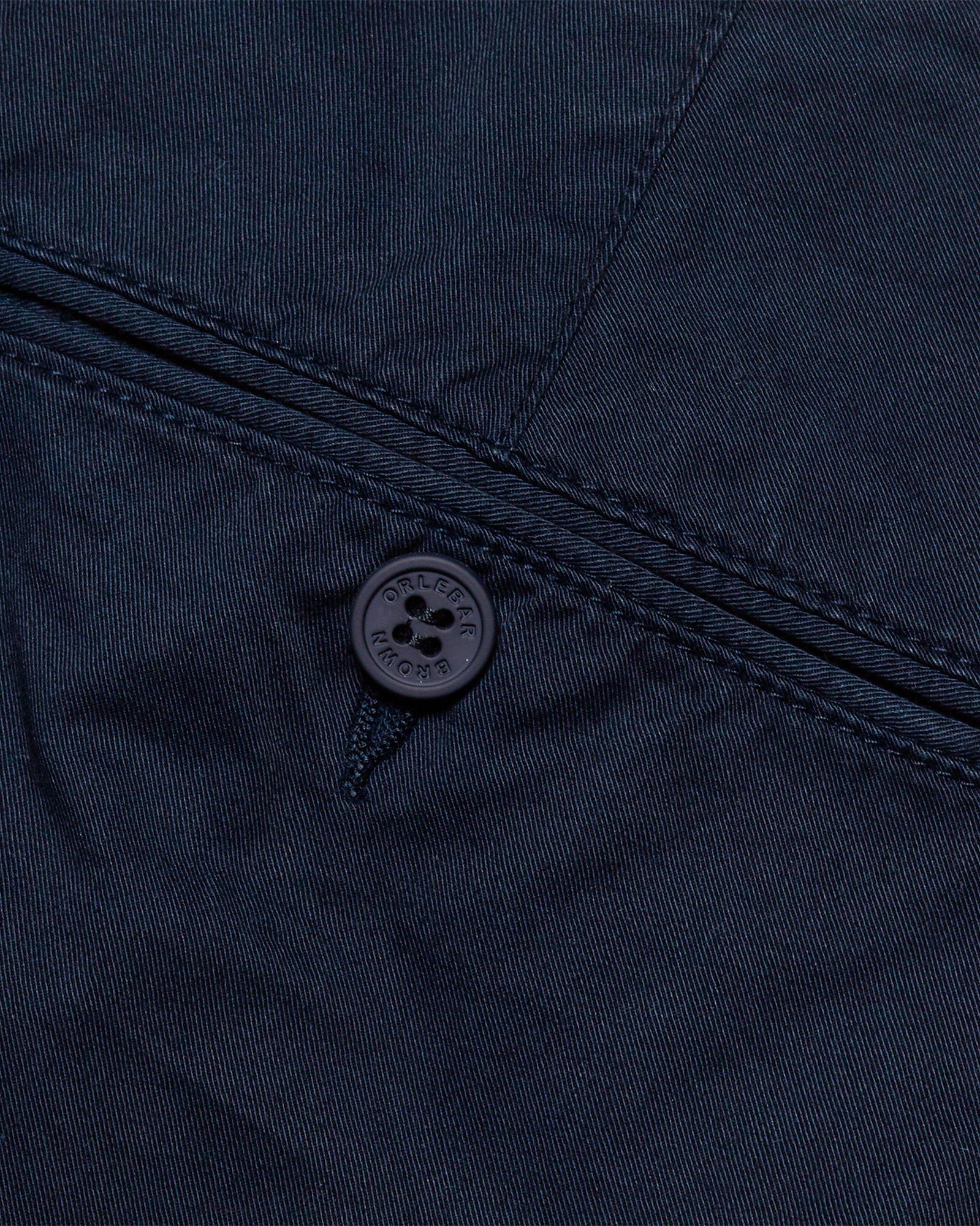 Bulldog Cotton Twill Navy Mid-Length Shorts | Navy
