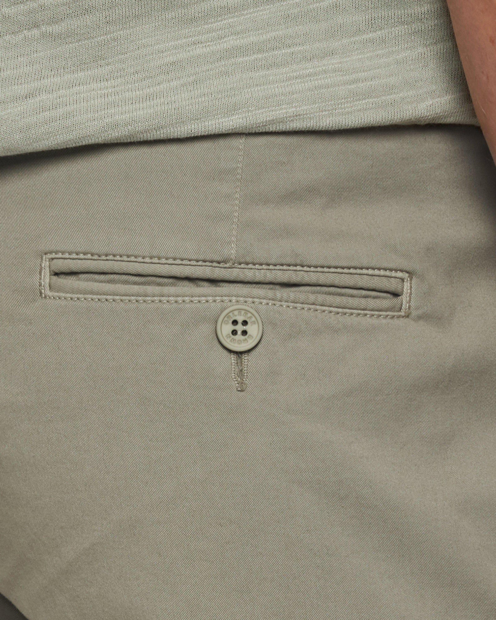 Cliff Grey Mid-Length Cotton Twill Shorts | Cliff Grey