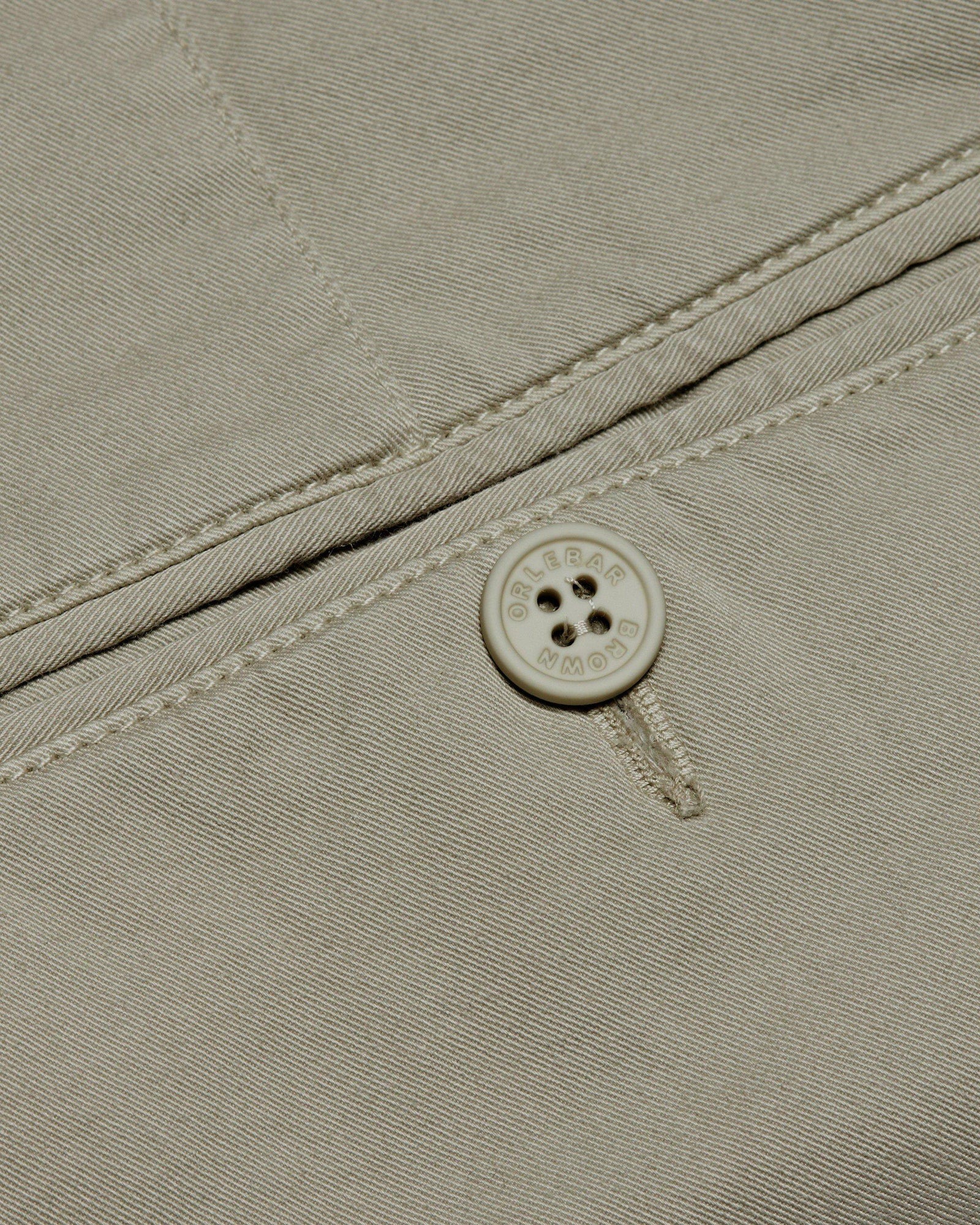 Cliff Grey Mid-Length Cotton Twill Shorts | Cliff Grey