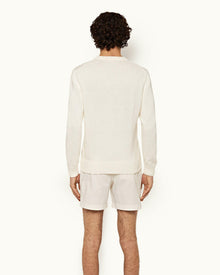 Bulldog Cotton Twill White Sand Mid-Length Cotton Twill Shorts | White Sand