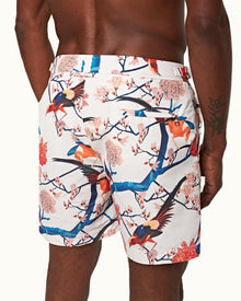 Bulldog White Sand Flight Of Fantasy Mid-Length Swim Shorts | White Sand