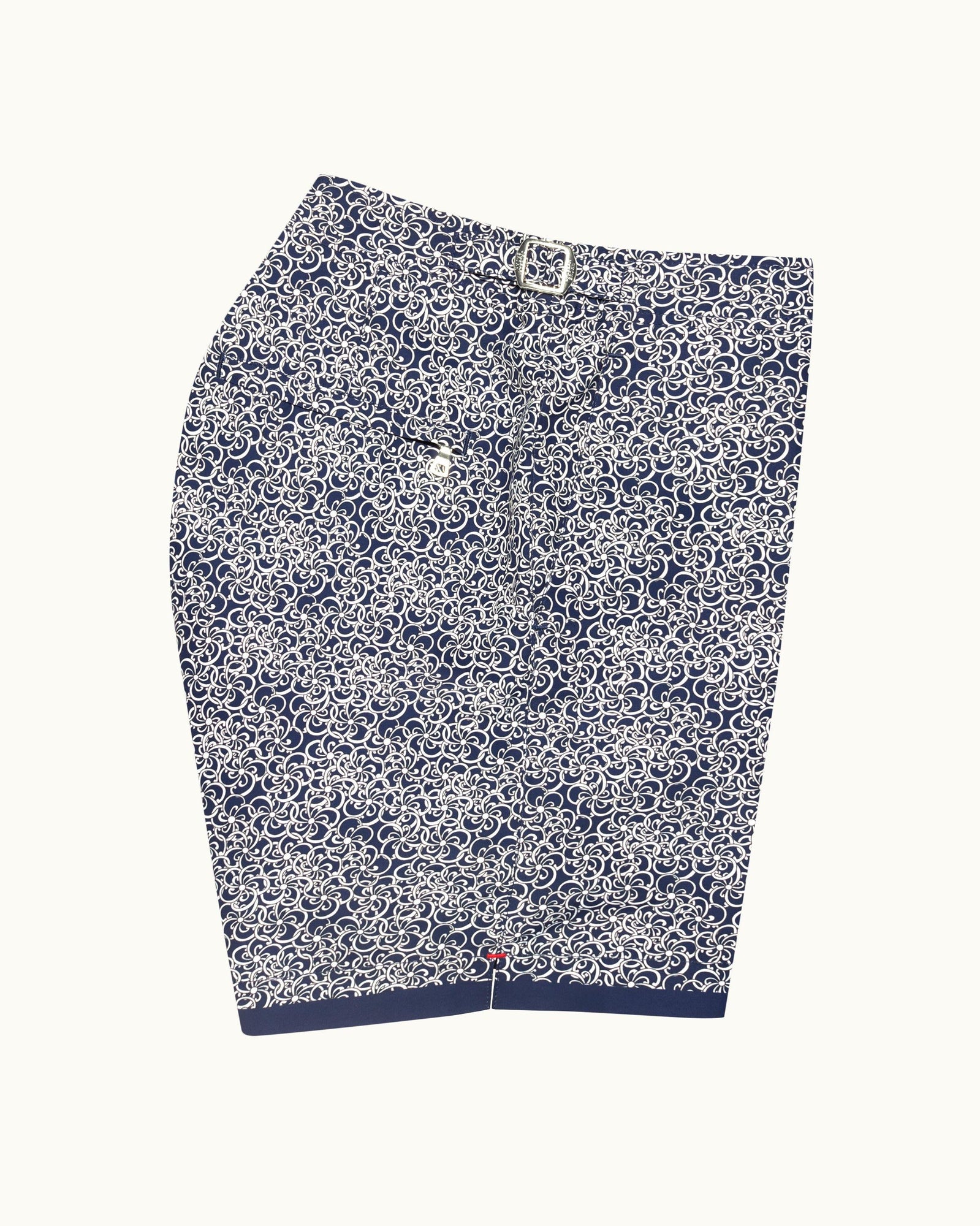 Bulldog Midnight Navy Floral Mid-Length Swim Shorts | Midnight Navy