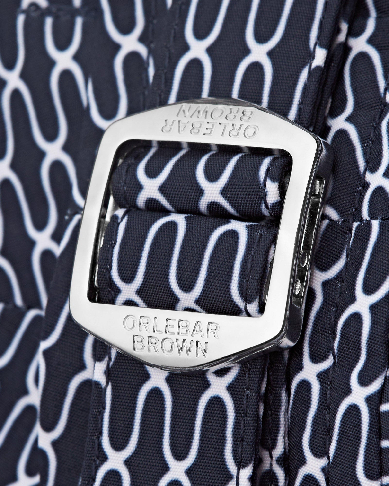 Bulldog Midnight Navy/White Geo Pointpart Mid-Length Swim Shorts | Midnight Navy/White