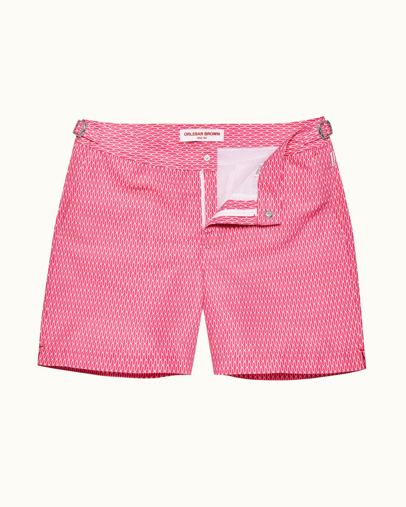 Wham/White Geo Pointpart Mid-Length Swim Shorts | Wham/White