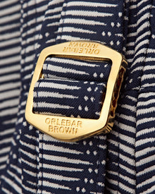 Night Iris/White Jacquard Chevron Mid-Length Swim Shorts | Night Iris/White