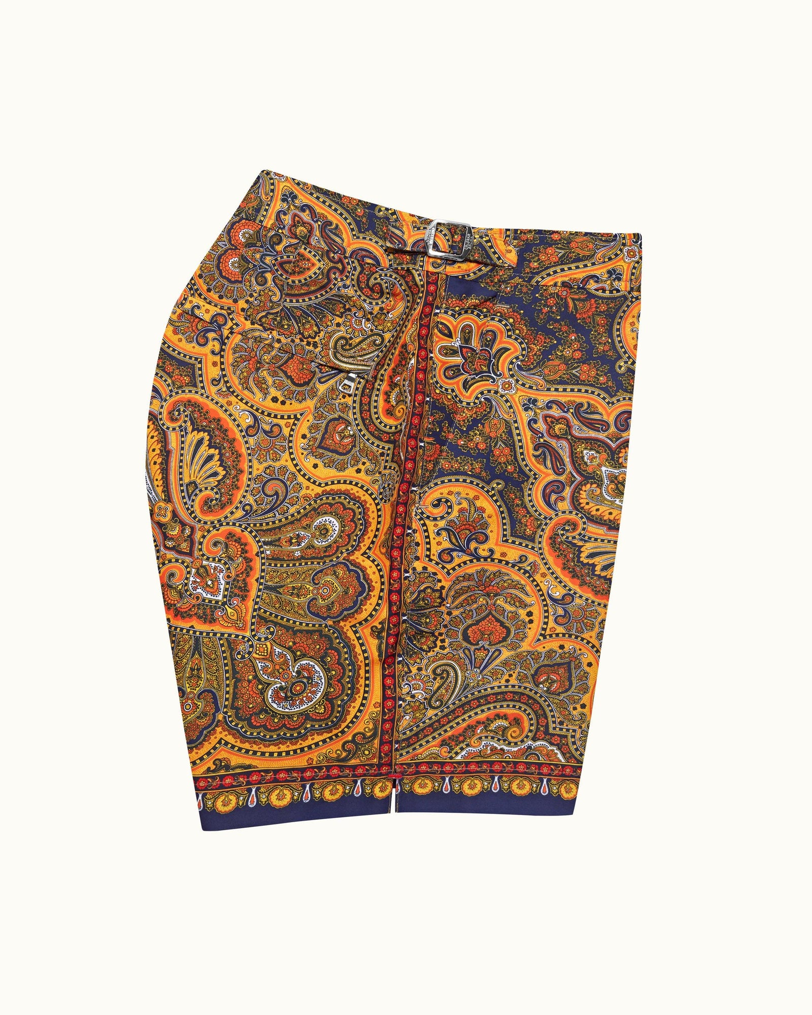 Lagoon Blue Mystique Paisley Mid-Length Swim Shorts | Lagoon Blue