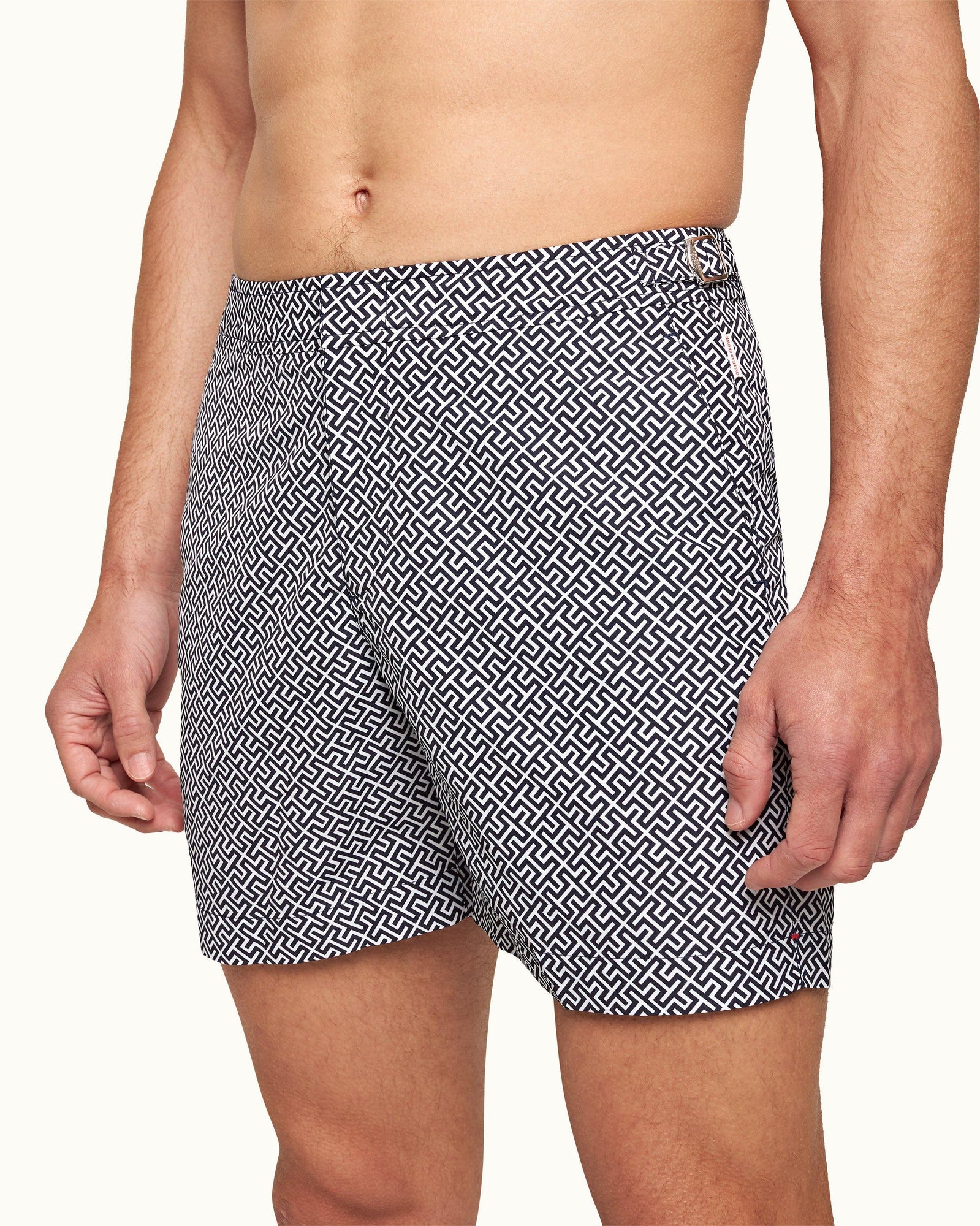 Bulldog Skydiver/Cloud Mid-Length Swim Shorts | Navy