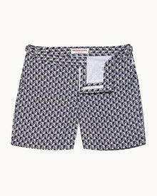 Bulldog Navy/White Otaru Mid-Length Swim Shorts | Navy/ White