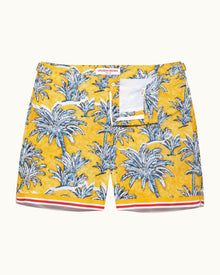 Bulldog Toucan Palm Border Mid-Length Swim Shorts | Toucan