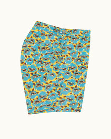 Petal Print Mid-Length Swim Shorts in Lemon Meringue colour | Lemon Meringue