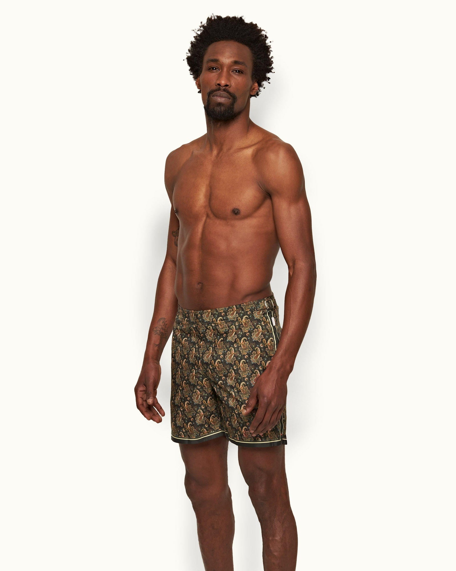 Palm Sunny Paisley Mid-Length Swim Shorts | Palm