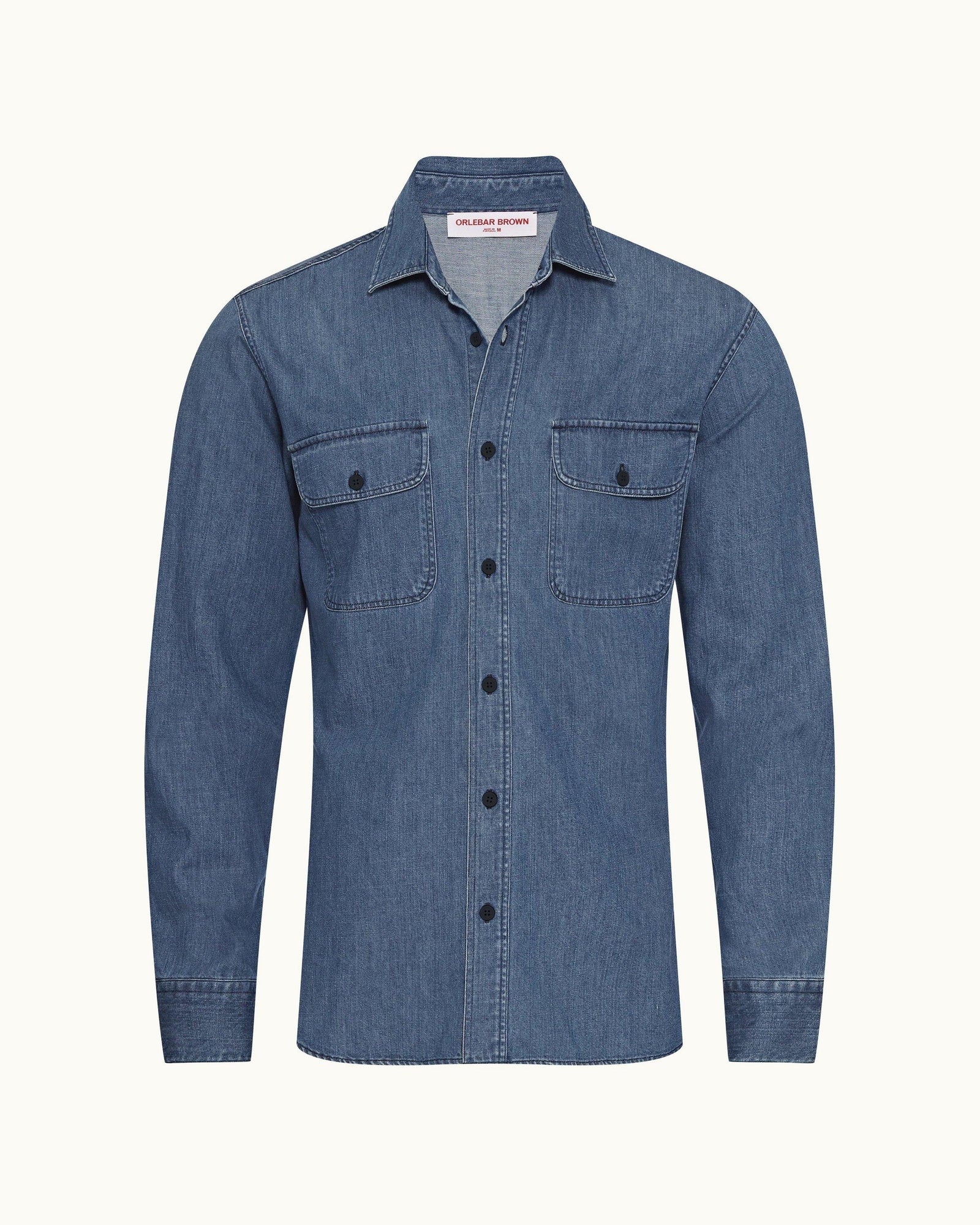 Washed Indigo Relaxed Fit Denim Shirt | Washed Indigo