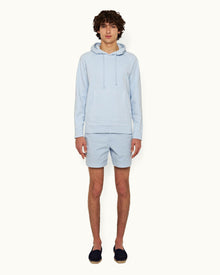 Ice Blue Longest-Length Cotton Twill Shorts | Ice Blue