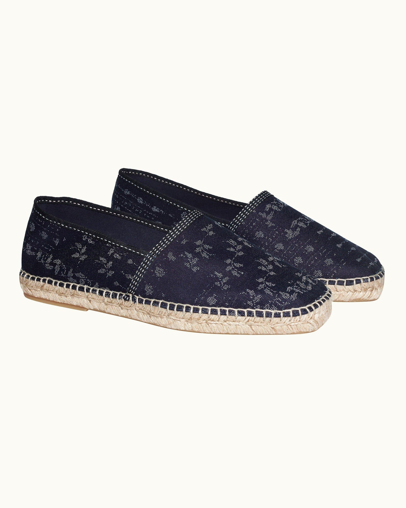 Indigo Solo Pastiche Multi-Stitch Espadrilles | Indigo
