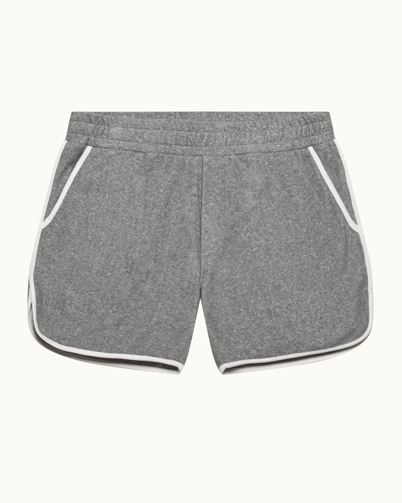 Piranha Grey Marl Contrast Binding Classic Fit Sweat Shorts | Piranha Grey Marl