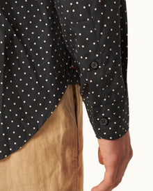 Men | Giles Polka Dot Shirt | Black