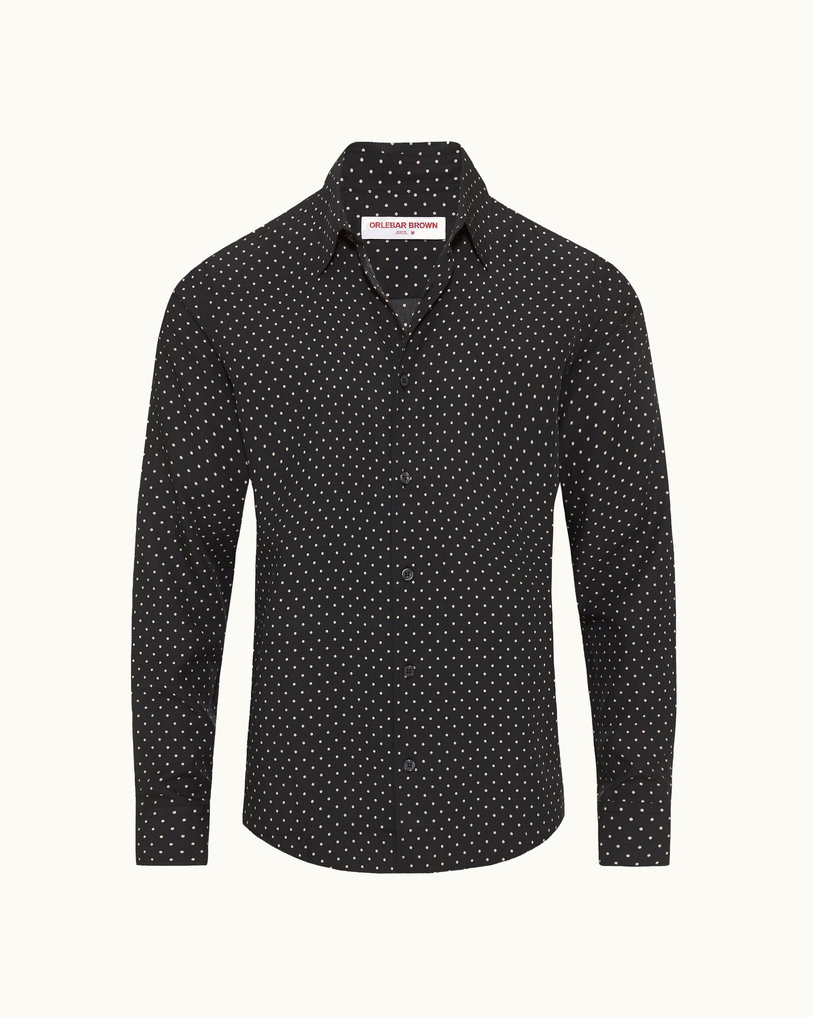 Men | Giles Polka Dot Shirt | Black