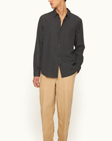 Men | Giles Polka Dot Shirt | Black