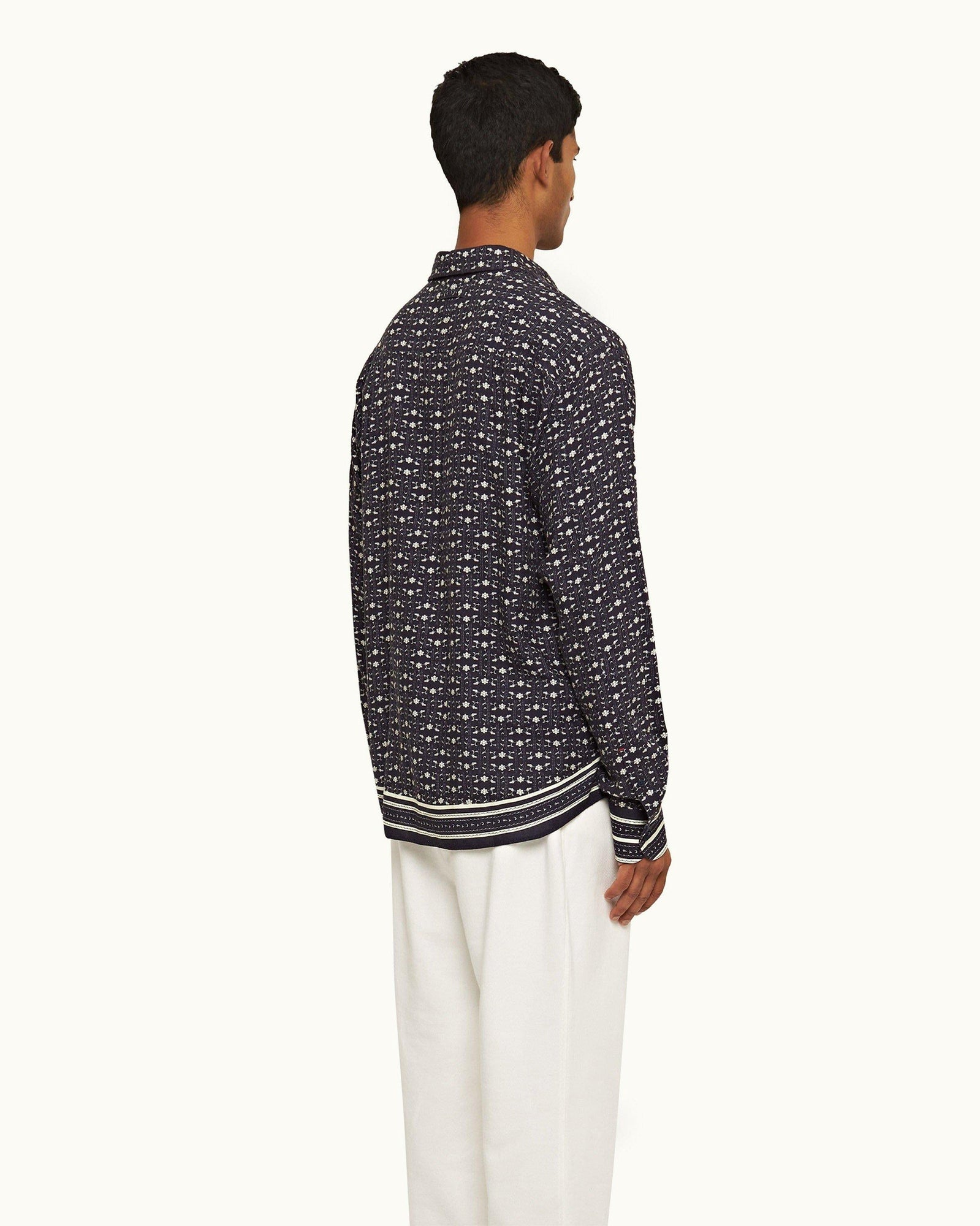 Dark Sapphire/Sea Mist Bandana Relaxed Fit Classic Collar Shirt | Dark Sapphire/Sea Mist