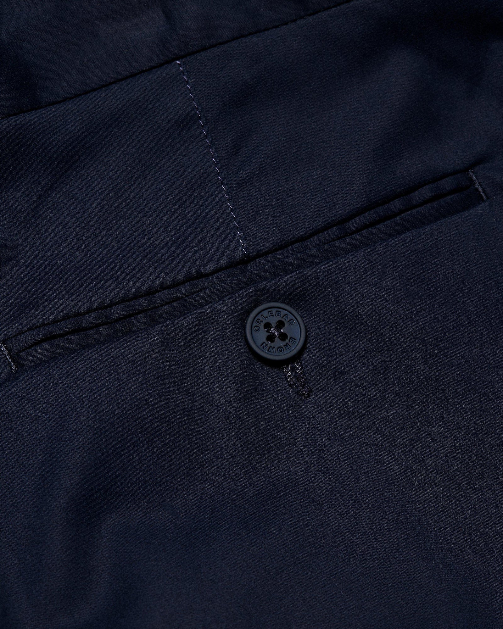 Griffon Silk Tailored Fit Cotton-Silk Trousers In Night Iris Blue | Night Iris