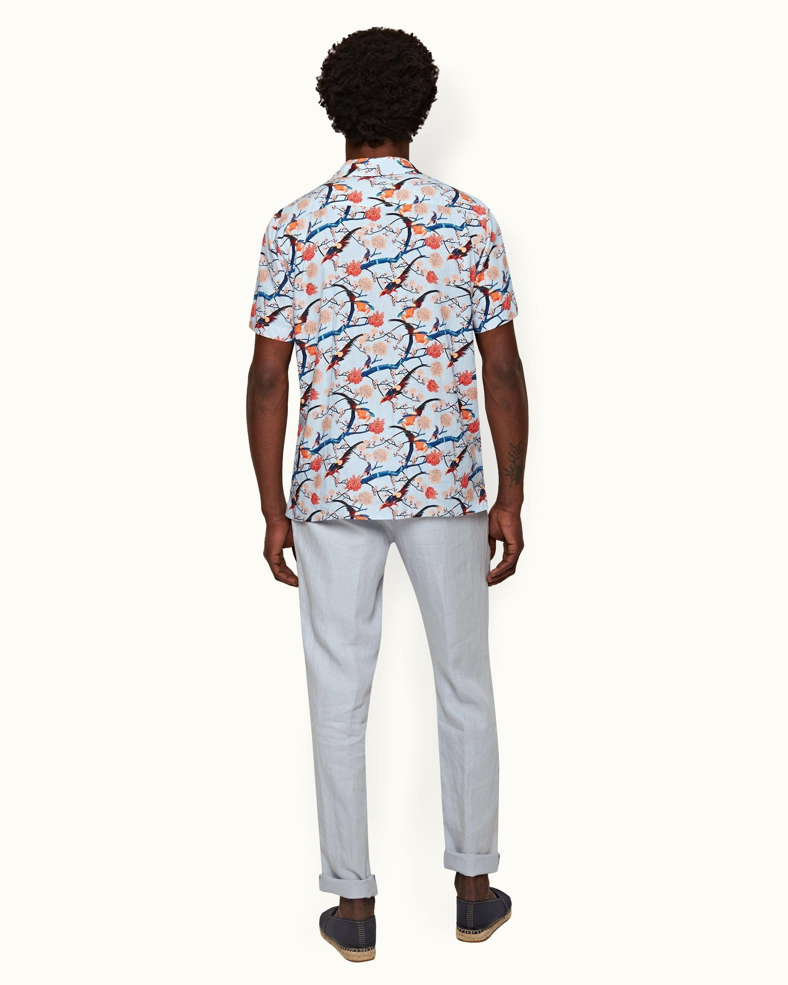 Men | Griffon Linen Trouser | Light Island Sky