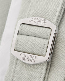 Griffon Linen Tailored Fit Washed Linen Trousers In White Jade | White Jade