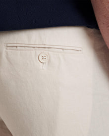 Griffon Linen White Sand Tailored Fit Linen Trousers | White Sand