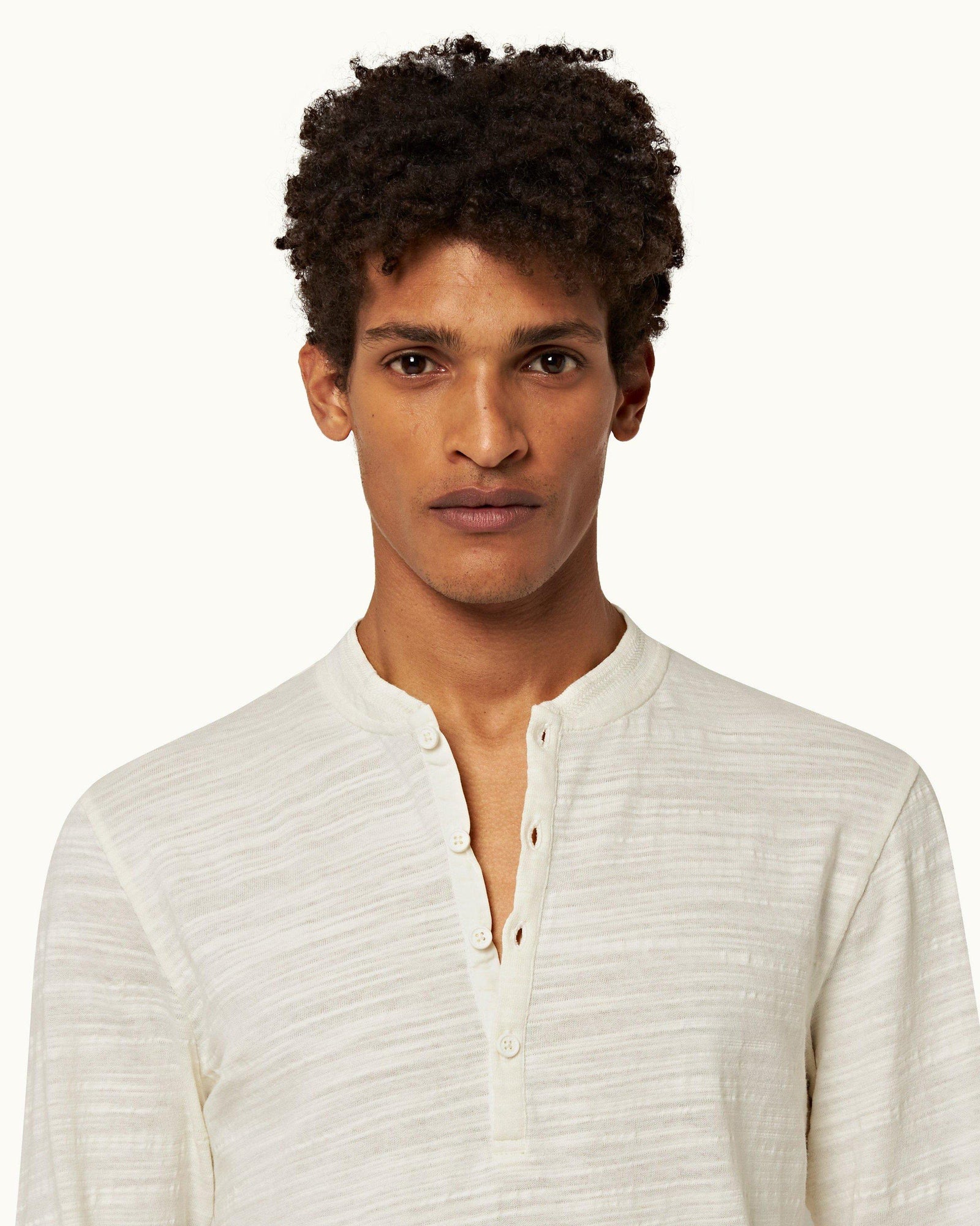 White Sand Classic Fit Garment Dye Long-Sleeve T-shirt | White Sand