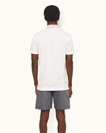 Harrop Linen Navy Two-Tone Effect Tailored Fit Cotton-Linen Shorts | Navy