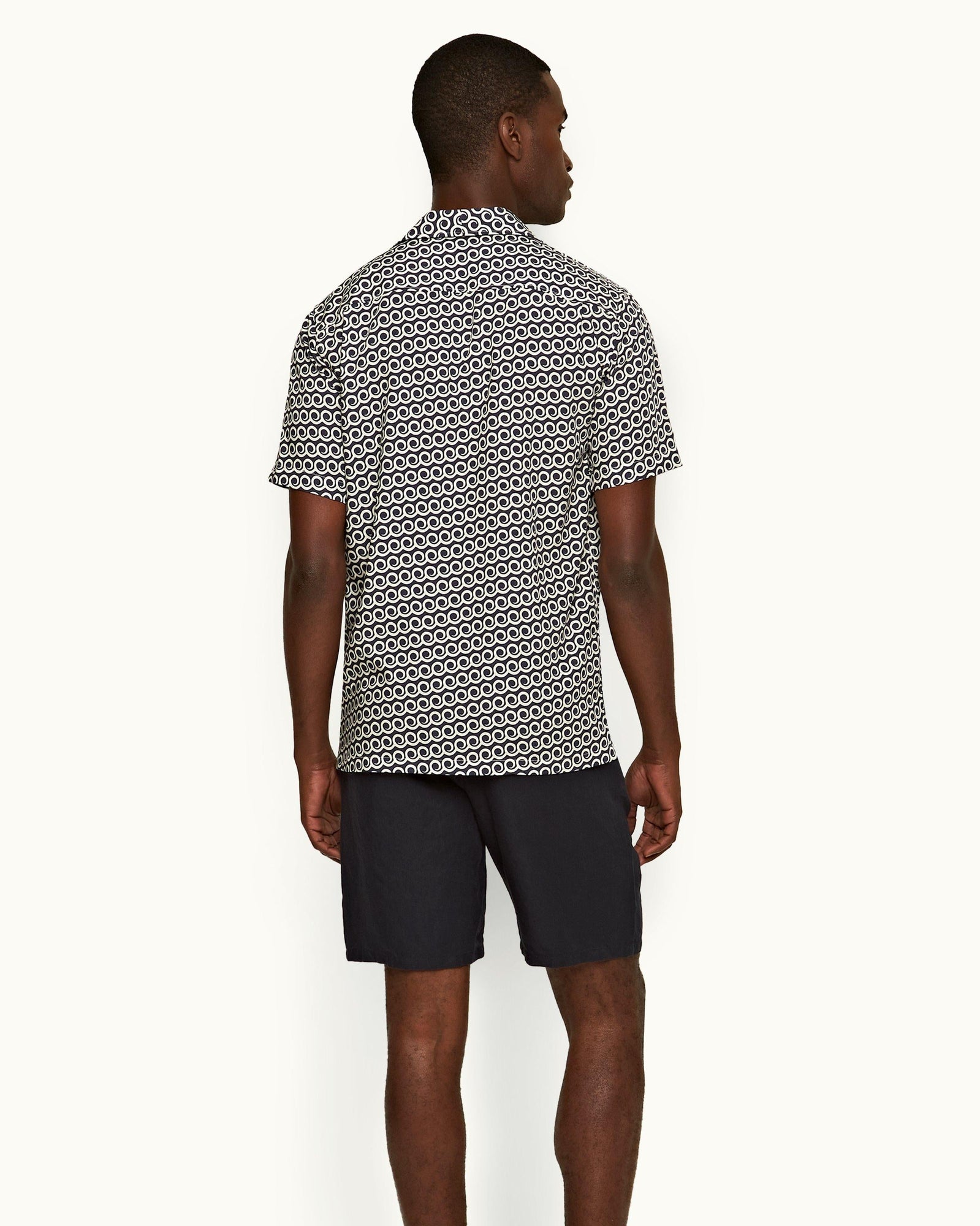 Hibbert Midnight Navy Lacuna Capri Collar Shirt | Midnight Navy