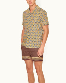 Hibbert Mango Roseate Print Classic Fit Capri Collar Shirt | Mango