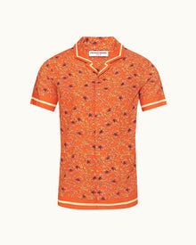 Hibbert Wonder Full Print Classic Fit Capri Collar Shirt in Havana Sun colour | Havana Sun