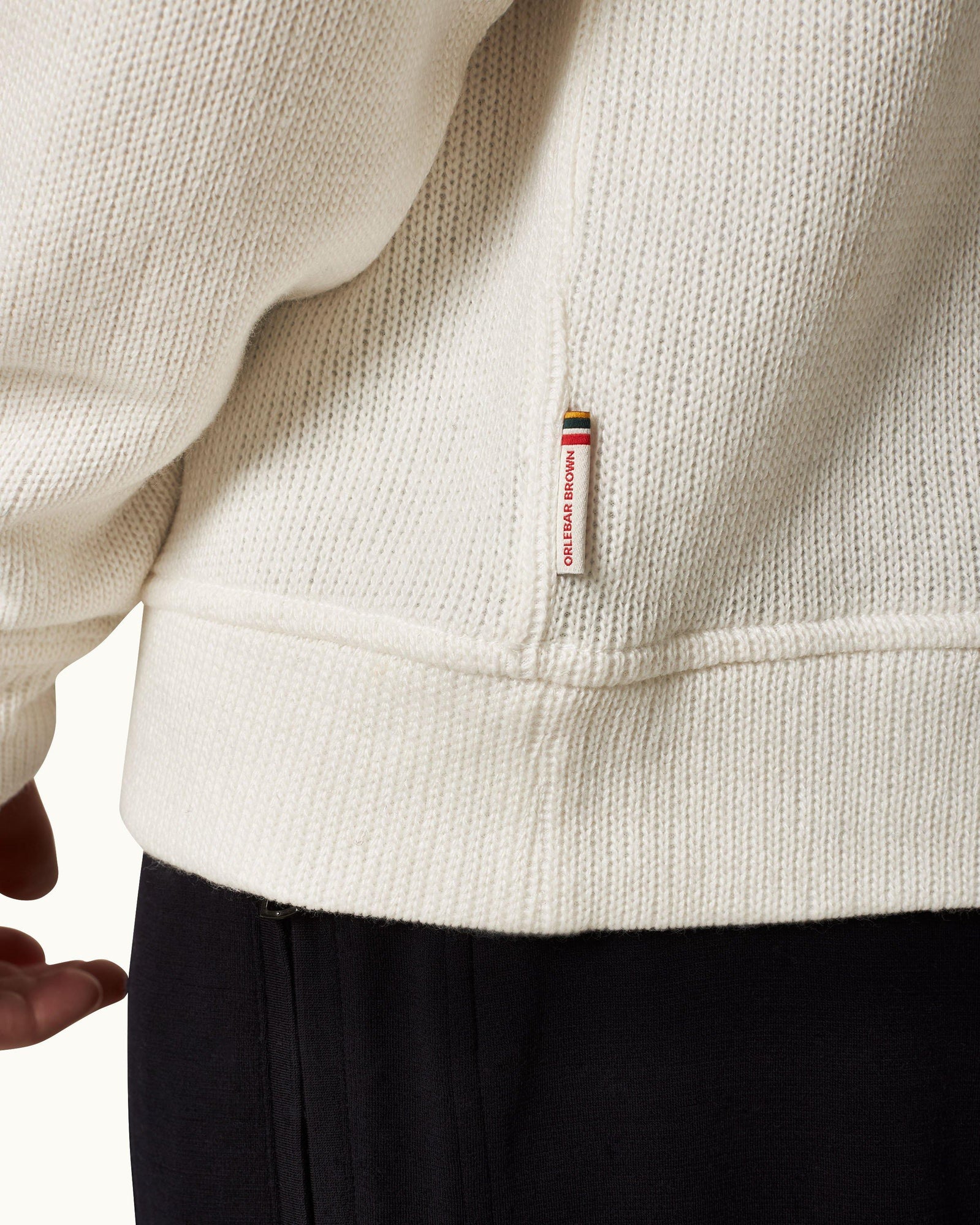 Hudson White Sand Relaxed Fit Crewneck Double-Faced Sweatshirt | White Sand