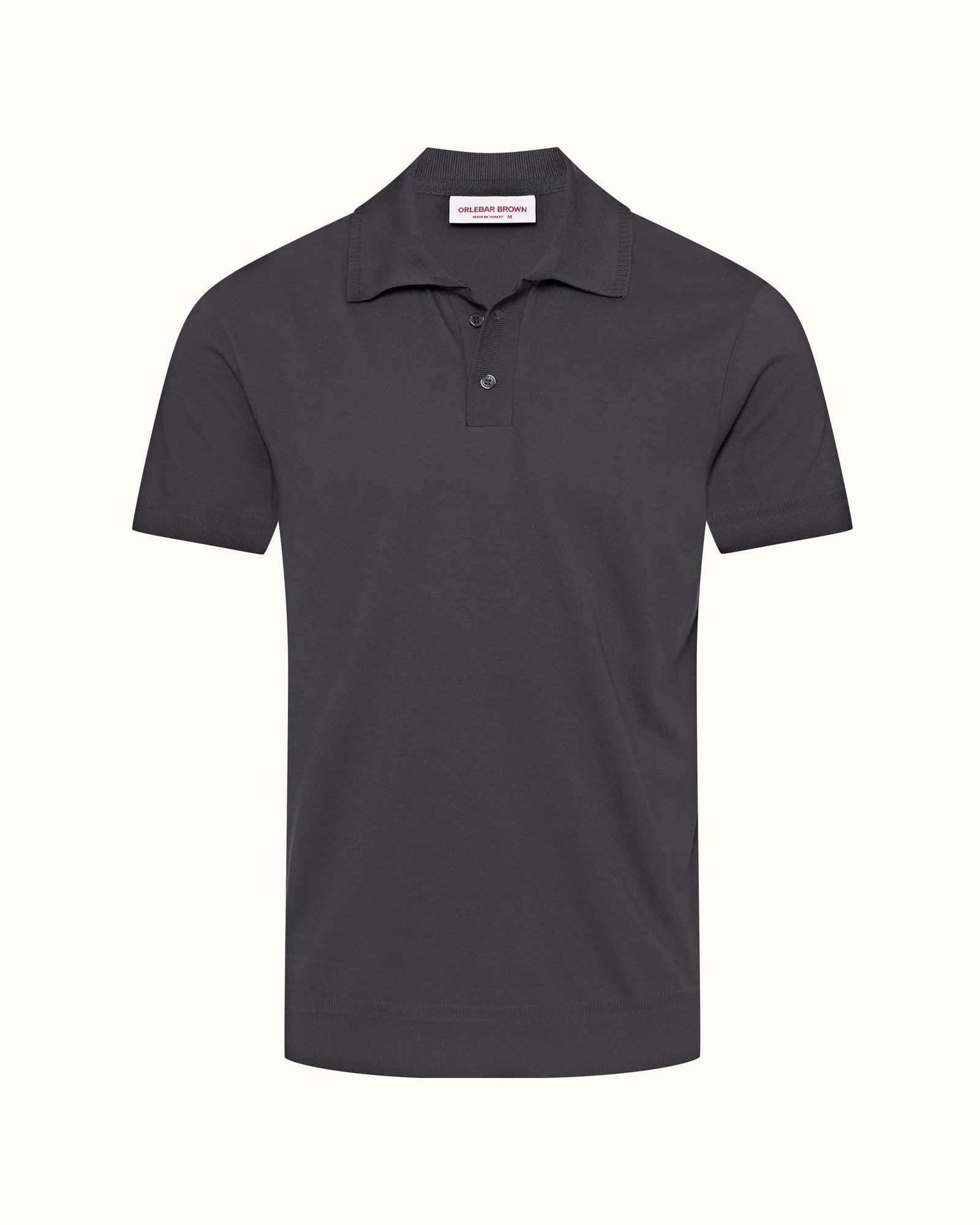 Jarrett Piranha Grey Classic Fit Knitted Rib Polo Shirt | Piranha Grey