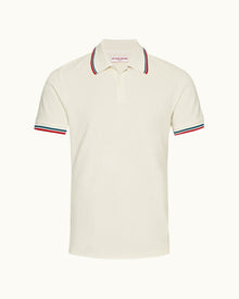 White Sand Classic Fit O.B Stripe Tipping Polo Shirt | White Sand