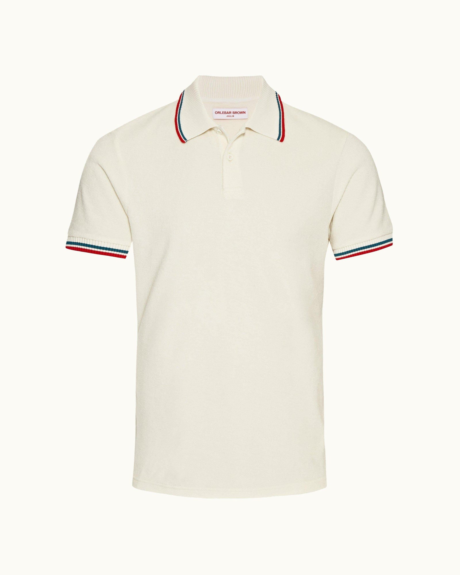 White Sand Classic Fit O.B Stripe Tipping Polo Shirt | White Sand