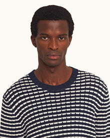Night Iris/Sea Mist Side Stripe Jumper | Night Iris/Sea Mist